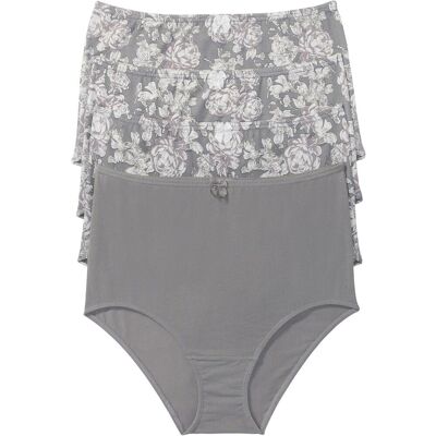 bonprix Highwaist Slip (4er Pack) grau 40 bonprix Highwaist Slip (4er Pack) grau 40