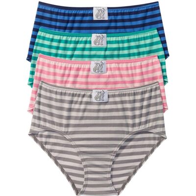 bonprix Maxislip mit weicher Baumwolle (4er Pack) blau 44 bonprix Maxislip mit weicher Baumwolle (4er Pack) blau 44