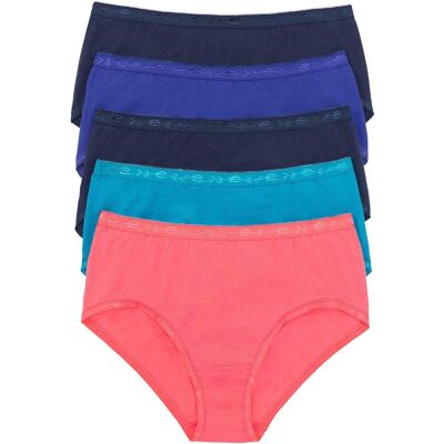 bonprix Maxislip mit weicher Baumwolle (5er Pack) blau 36 bonprix Maxislip mit weicher Baumwolle (5er Pack) blau 36