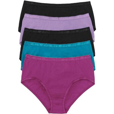 bonprix Maxislip mit weicher Baumwolle (5er Pack) schwarz 60 bonprix Maxislip mit weicher Baumwolle (5er Pack) schwarz 60