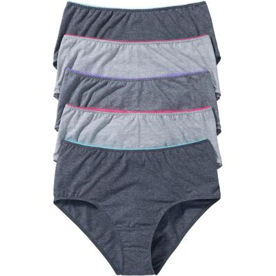 bonprix Maxislip mit weicher Baumwolle (5er Pack) grau 36 bonprix Maxislip mit weicher Baumwolle (5er Pack) grau 36