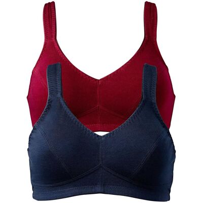 bonprix BH ohne Bügel mit Bio-Baumwolle (2er Pack) rot 85 bonprix BH ohne Bügel mit Bio-Baumwolle (2er Pack) rot 85