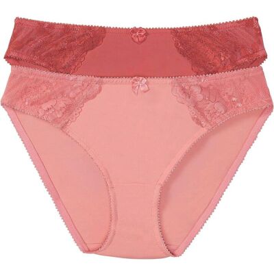 bonprix Slip mit zarter Spitze (2er Pack) rosa 48 bonprix Slip mit zarter Spitze (2er Pack) rosa 48