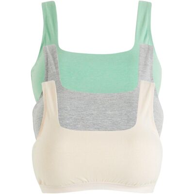 bonprix Bustier mit Bio-Baumwolle (3er Pack) grün 40 bonprix Bustier mit Bio-Baumwolle (3er Pack) grün 40