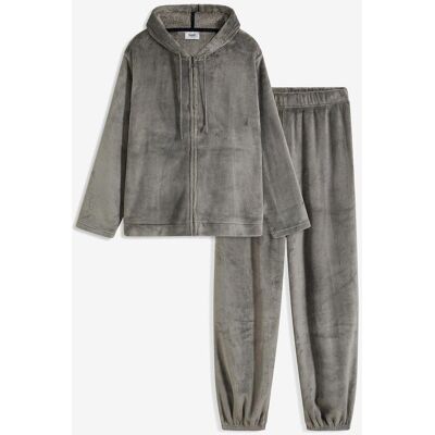 bonprix Weit geschnittener Loungewear Hausanzug aus Kuschelfleece schwarz 44 bonprix Weit geschnittener Loungewear Hausanzug aus Kuschelfleece schwarz 44