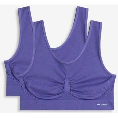 bonprix Feel Comfort Seamless Bustier (2er Pack) blau 907 bonprix Feel Comfort Seamless Bustier (2er Pack) blau 907