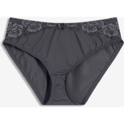 bonprix Maxislip mit zarter Spitze grau 44 bonprix Maxislip mit zarter Spitze grau 44