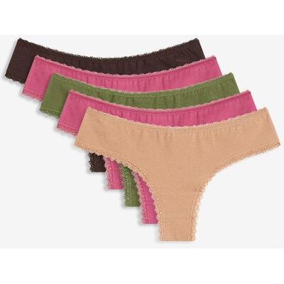 bonprix Brazilslip mit Baumwolle (5er Pack) braun 44 bonprix Brazilslip mit Baumwolle (5er Pack) braun 44