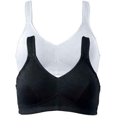 bonprix BH ohne Bügel mit Bio-Baumwolle (2er Pack) 90 bonprix BH ohne Bügel mit Bio-Baumwolle (2er Pack) 90