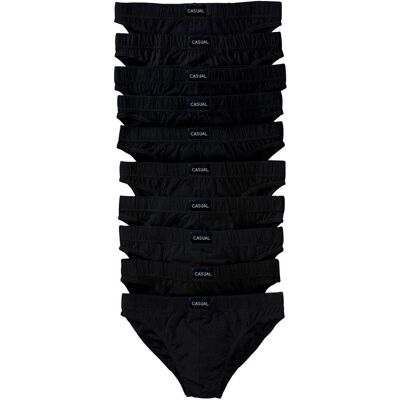bonprix Slip mit weicher Baumwolle (10er Pack) schwarz 6 bonprix Slip mit weicher Baumwolle (10er Pack) schwarz 6