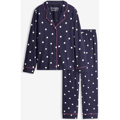 bonprix Pyjama aus weicher Baumwolle blau 48 bonprix Pyjama aus weicher Baumwolle blau 48