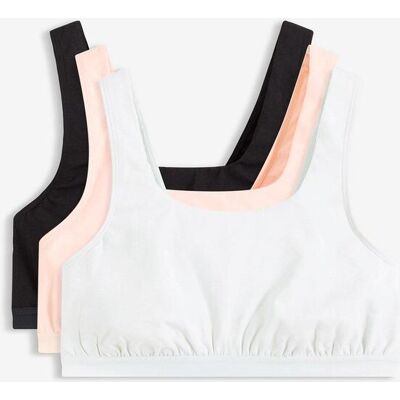bonprix Bustier mit Bio-Baumwolle (3er Pack) grau 44 bonprix Bustier mit Bio-Baumwolle (3er Pack) grau 44