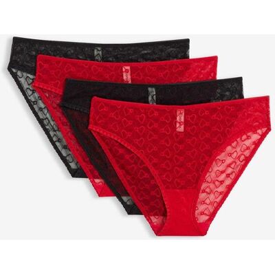 bonprix Maxislip aus Spitze (4er Pack) schwarz 36 bonprix Maxislip aus Spitze (4er Pack) schwarz 36