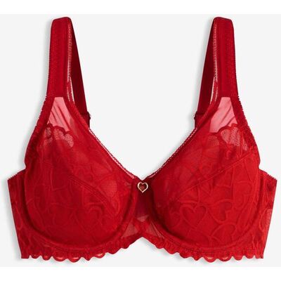 bonprix Minimizer-BH mit gepolsterten Trägern rot 90 bonprix Minimizer-BH mit gepolsterten Trägern rot 90