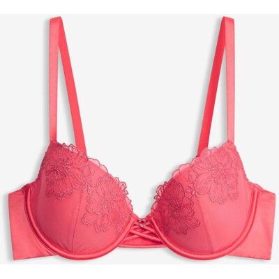 bonprix Schalen-BH mit floraler Glitzerstickerei pink 90 bonprix Schalen-BH mit floraler Glitzerstickerei pink 90