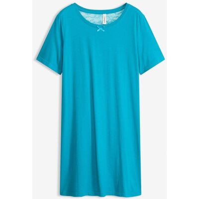 bonprix Kurzes Nachthemd aus softem Viskose-Mix blau 36 bonprix Kurzes Nachthemd aus softem Viskose-Mix blau 36