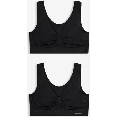 bonprix Feel Comfort Seamless Bustier (2er Pack) schwarz 904 bonprix Feel Comfort Seamless Bustier (2er Pack) schwarz 904