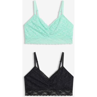bonprix (2er Pack) Bustier mit weicher Spitze schwarz 46 bonprix (2er Pack) Bustier mit weicher Spitze schwarz 46