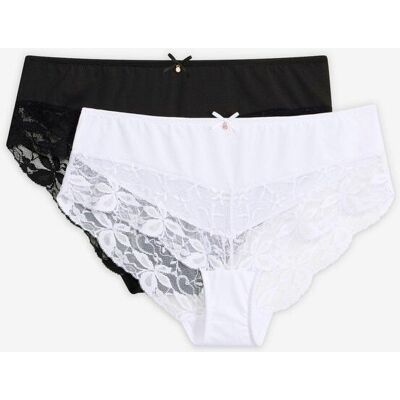 bonprix Panty mit feiner Spitze (2er Pack) schwarz 40 bonprix Panty mit feiner Spitze (2er Pack) schwarz 40