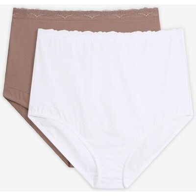 bonprix Umstandsslip mit Bio-Baumwolle (2er Pack) braun 44 bonprix Umstandsslip mit Bio-Baumwolle (2er Pack) braun 44