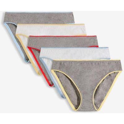 bonprix Slip mit weicher Baumwolle (5er Pack) grau 36 bonprix Slip mit weicher Baumwolle (5er Pack) grau 36