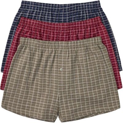 bonprix Lockere Jersey Boxershorts aus Baumwolle (3er Pack) rot 12 bonprix Lockere Jersey Boxershorts aus Baumwolle (3er Pack) rot 12
