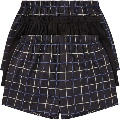 bonprix Lockere Jersey Boxershorts aus Baumwolle (3er Pack) schwarz 8 bonprix Lockere Jersey Boxershorts aus Baumwolle (3er Pack) schwarz 8