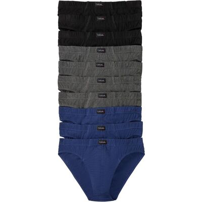 bonprix Slip mit weicher Baumwolle (10er Pack) schwarz 10 bonprix Slip mit weicher Baumwolle (10er Pack) schwarz 10