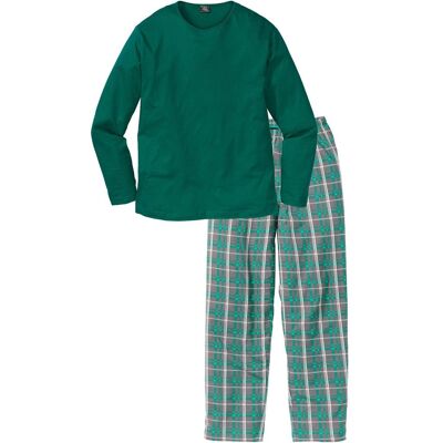 bonprix Pyjama aus reiner Baumwolle und mit langen Ärmeln grün 44 bonprix Pyjama aus reiner Baumwolle und mit langen Ärmeln grün 44