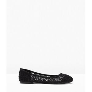 bonprix Ballerinas mit Spitze schwarz 35 bonprix Ballerinas mit Spitze schwarz 35