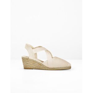 bonprix Keilsandaletten mit elastischen Riemen weiß 43 bonprix Keilsandaletten mit elastischen Riemen weiß 43