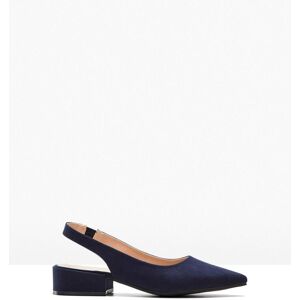 bonprix Slingpumps mit flachem Absatz blau 42 bonprix Slingpumps mit flachem Absatz blau 42