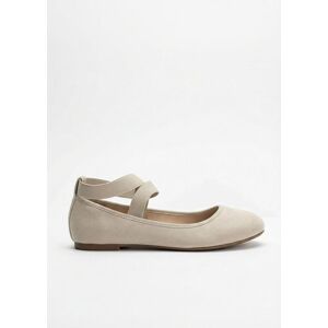 bonprix Ballerinas mit elastischen Riemen beige 36 bonprix Ballerinas mit elastischen Riemen beige 36