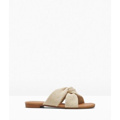 bonprix Pantoletten mit Knoten beige 37 bonprix Pantoletten mit Knoten beige 37