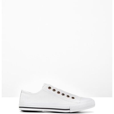 bonprix Slip-On-Sneaker aus Baumwoll-Canvas weiß 37 bonprix Slip-On-Sneaker aus Baumwoll-Canvas weiß 37