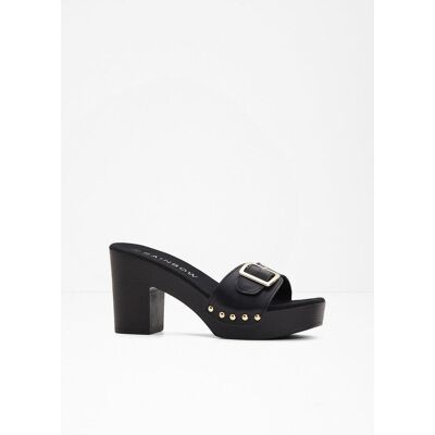 bonprix Pantoletten mit dekorativen Nieten schwarz 37 bonprix Pantoletten mit dekorativen Nieten schwarz 37