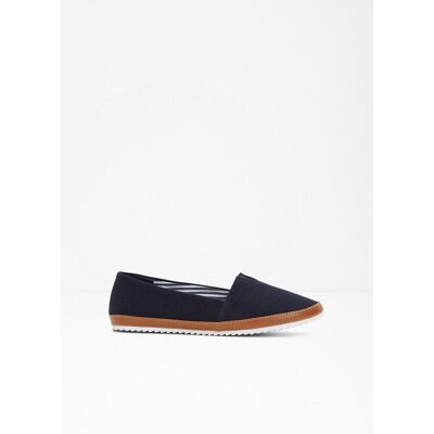 bonprix Slipper aus Baumwoll-Canvas blau 38 bonprix Slipper aus Baumwoll-Canvas blau 38