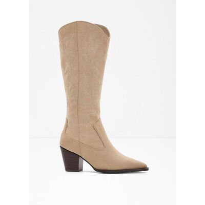 bonprix Cowboy-Stiefel mit Stickerei beige 42 bonprix Cowboy-Stiefel mit Stickerei beige 42