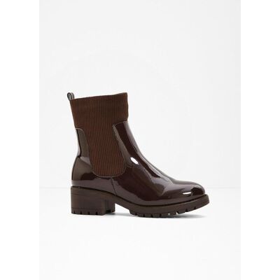 bonprix Boots mit Cord-Einsatz braun 40 bonprix Boots mit Cord-Einsatz braun 40
