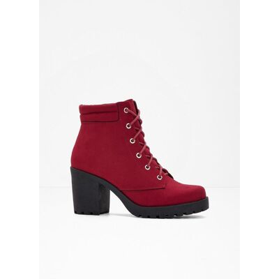 bonprix Schnürboots mit Blockabsatz rot 42 bonprix Schnürboots mit Blockabsatz rot 42