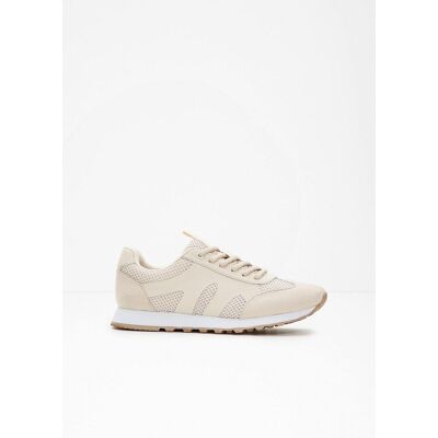 bonprix Sneaker mit Mesh-Einsatz beige 39 bonprix Sneaker mit Mesh-Einsatz beige 39