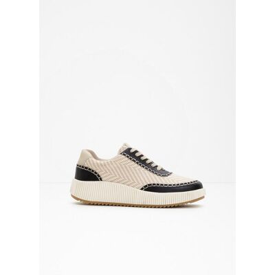 bonprix Sneaker mit Prägung beige 36 bonprix Sneaker mit Prägung beige 36