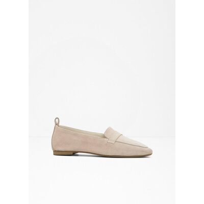 bonprix Loafer aus Veloursleder beige 39 bonprix Loafer aus Veloursleder beige 39