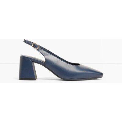 bonprix Slingpumps aus Leder blau 36 bonprix Slingpumps aus Leder blau 36