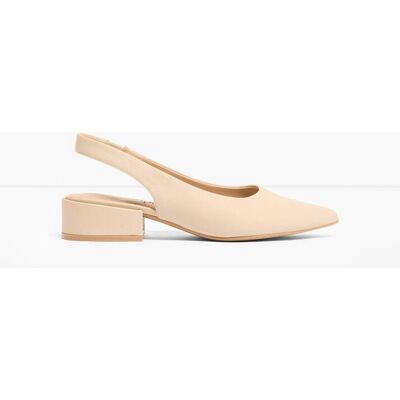 bonprix Slingpumps mit flachem Absatz beige 40 bonprix Slingpumps mit flachem Absatz beige 40