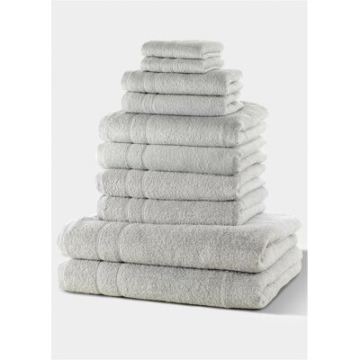bonprix Baumwoll-Handtuch Set (10-tlg. Set) grau 0 (10-tlg. Set Waschlappen: 30/30 cm/ Gästehandtuch 30/50 cm: 30/50 cm/ Handtuch 50/100 cm: 50/100 cm/ Duschtuch 70/140 cm: 70/140 cm) bonprix Baumwoll-Handtuch Set (10-tlg. Set) grau 0 (10-tlg. Set Waschlappen: 30/30 cm/ Gästehandtuch 30/50 cm: 30/50 cm/ Handtuch 50/100 cm: 50/100 cm/ Duschtuch 70/140 cm: 70/140 cm)