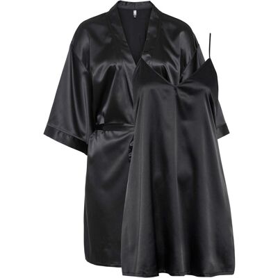 bonprix Morgenmantel-Set: Kimono + Negligé (2-tlg.Set) schwarz 44 bonprix Morgenmantel-Set: Kimono + Negligé (2-tlg.Set) schwarz 44
