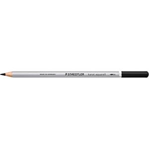 Staedtler aquarell Buntstifte karat aquarell, schwarz, wasservermalbare, weiche und farbintensive Mine, für unterschiedliche Trocken- und Nasstechniken, 6 Aquarellstifte im Kartonetui, 125-9 Staedtler aquarell Buntstifte karat aquarell, schwarz, wasservermalbare, weiche und farbintensive Mine, für unterschiedliche Trocken- und Nasstechniken, 6 Aquarellstifte im Kartonetui, 125-9