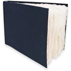 ARTWAY Indigo Baumwoll Rag Papier Skizzenbuch A5 Querformat 70 Seiten/35 Blätte aus 250gsm Mittlere Textur 100% Baumwoll Rag Papier 100% Handgemachtes ARTWAY Indigo Baumwoll Rag Papier Skizzenbuch A5 Querformat 70 Seiten/35 Blätte aus 250gsm Mittlere Textur 100% Baumwoll Rag Papier 100% Handgemachtes