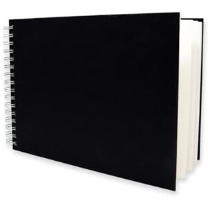 ARTWAY Studio Spiralgebundenes A4 Mischtechnik-Skizzenbuch Querformat 60 Seiten/30 Blätter aus 240gsm Multimedia-Papier Schwarzes Skizzenbuch mit festem Einband, Schwarz ARTWAY Studio Spiralgebundenes A4 Mischtechnik-Skizzenbuch Querformat 60 Seiten/30 Blätter aus 240gsm Multimedia-Papier Schwarzes Skizzenbuch mit festem Einband, Schwarz
